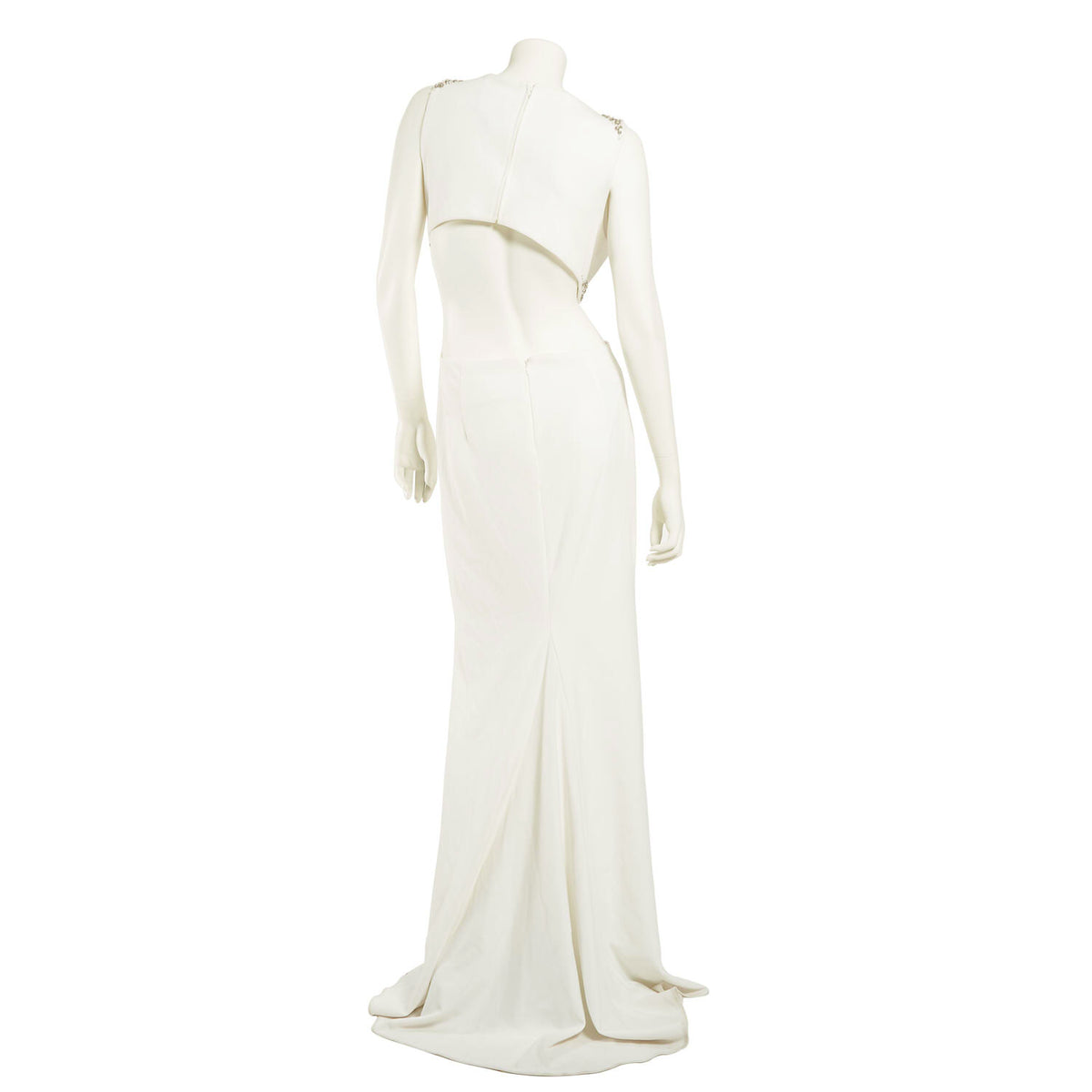 BEADED CREPE DRESS