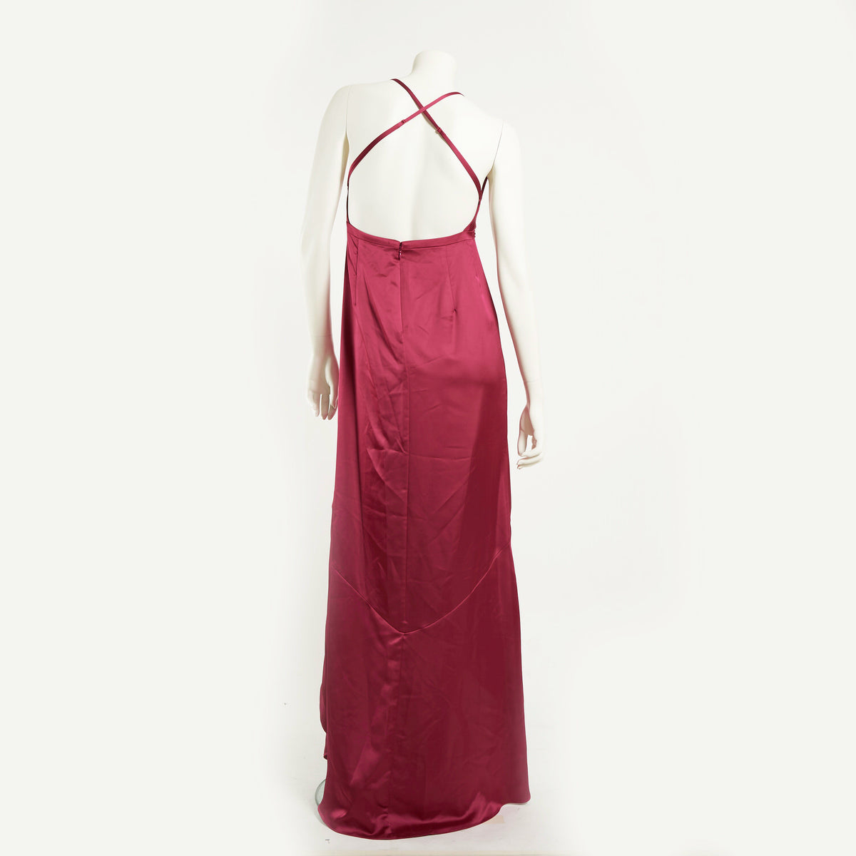 SATIN HIGH LOW DRESS