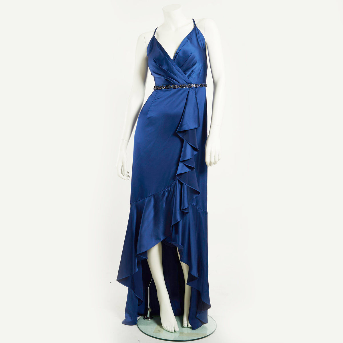 SATIN HIGH LOW DRESS