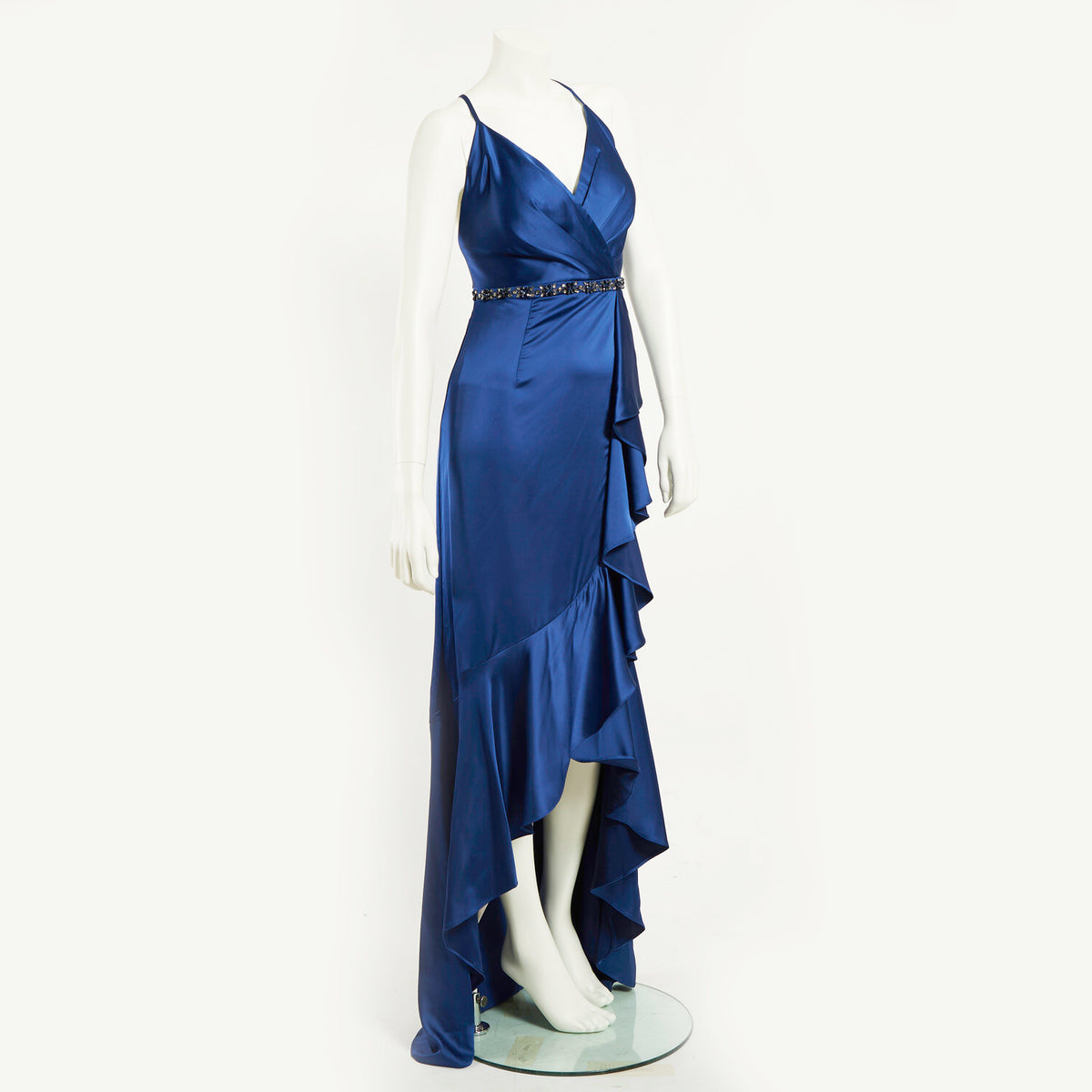 SATIN HIGH LOW DRESS