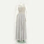 BEAD BODICE LONG CHIFFON DRESS