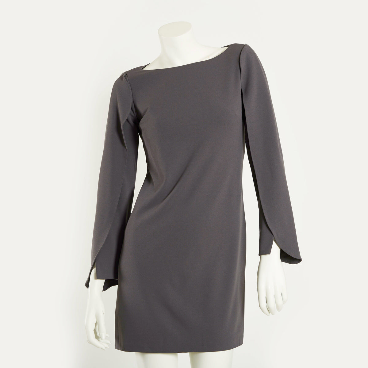 KNIT CREPE ORIGMI SLV SHIFT
