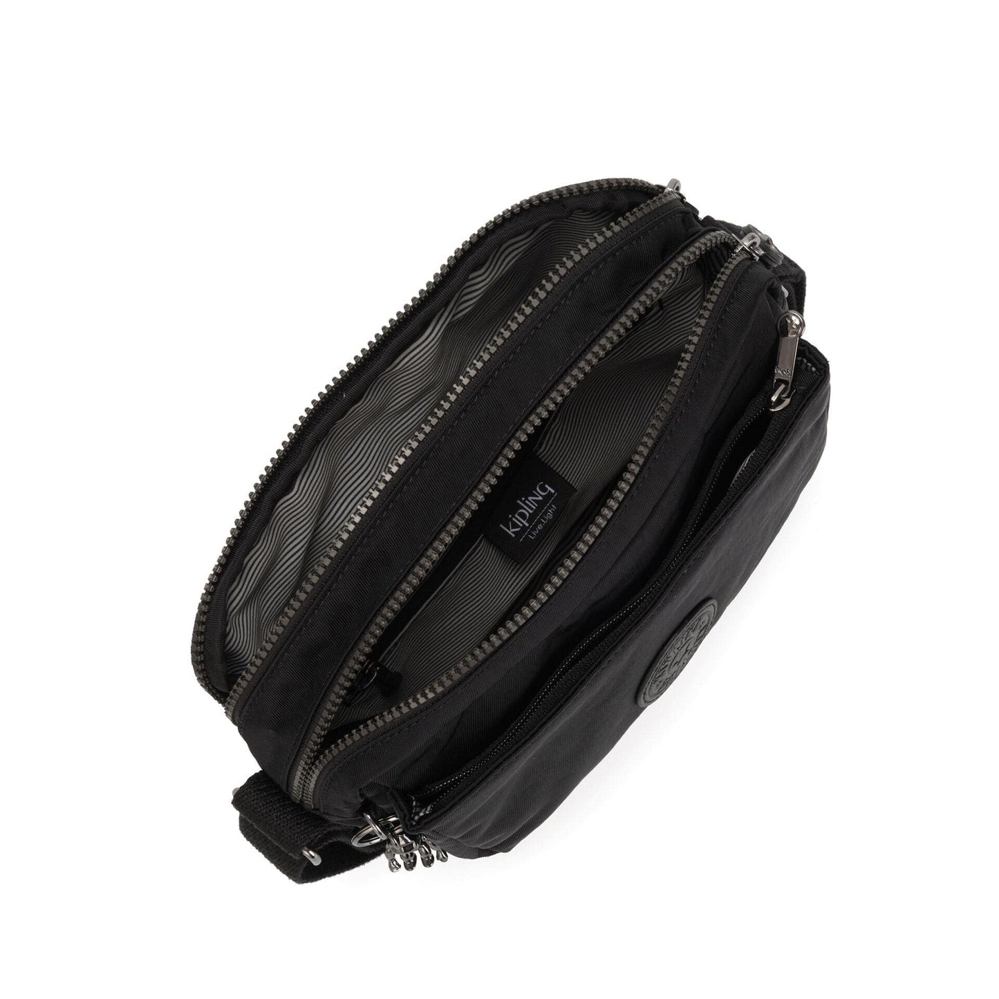KIPLING-ABANU M-Medium crossbody-Rich Black-I6847-53F - I6847-53F
