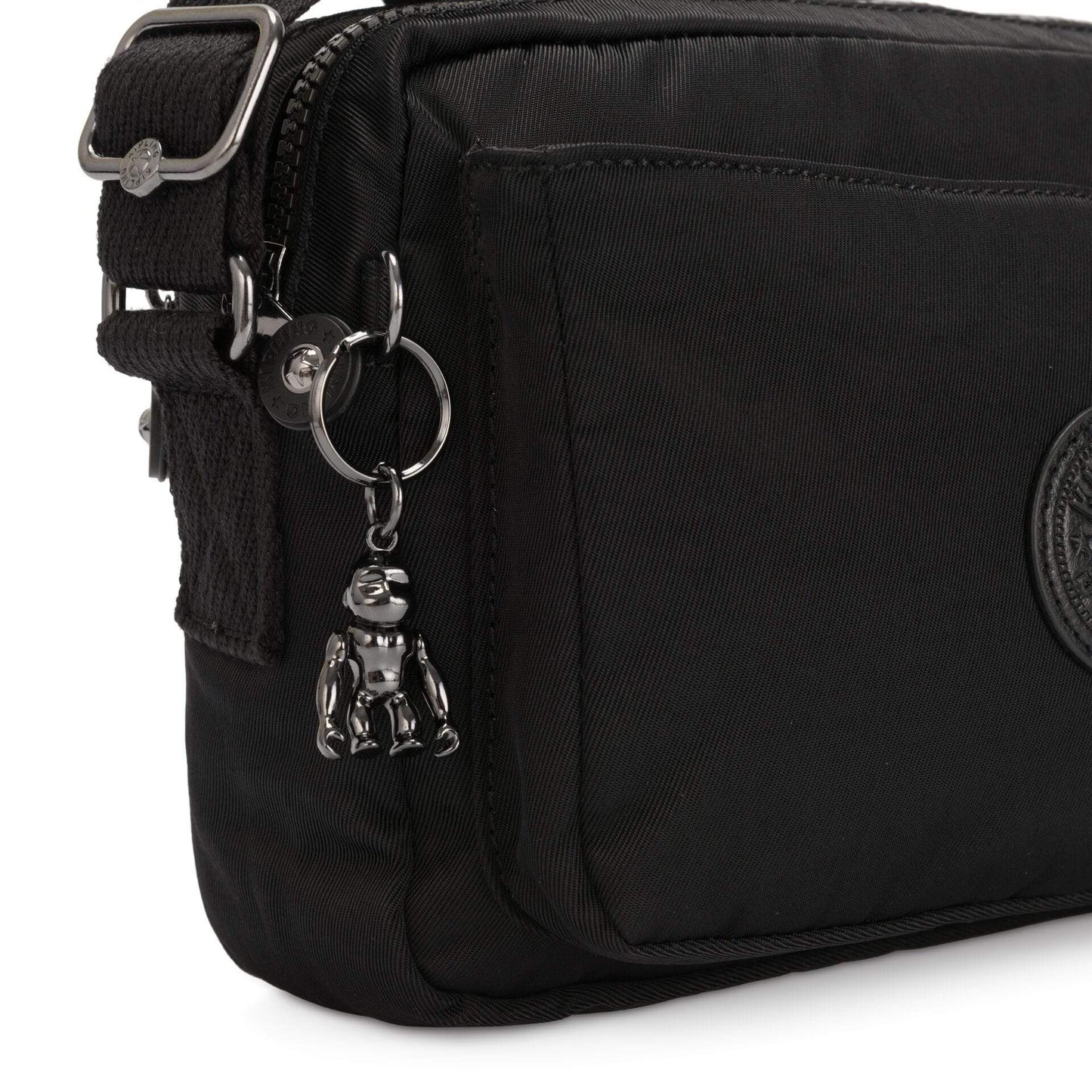 KIPLING-ABANU M-Medium crossbody-Rich Black-I6847-53F - I6847-53F