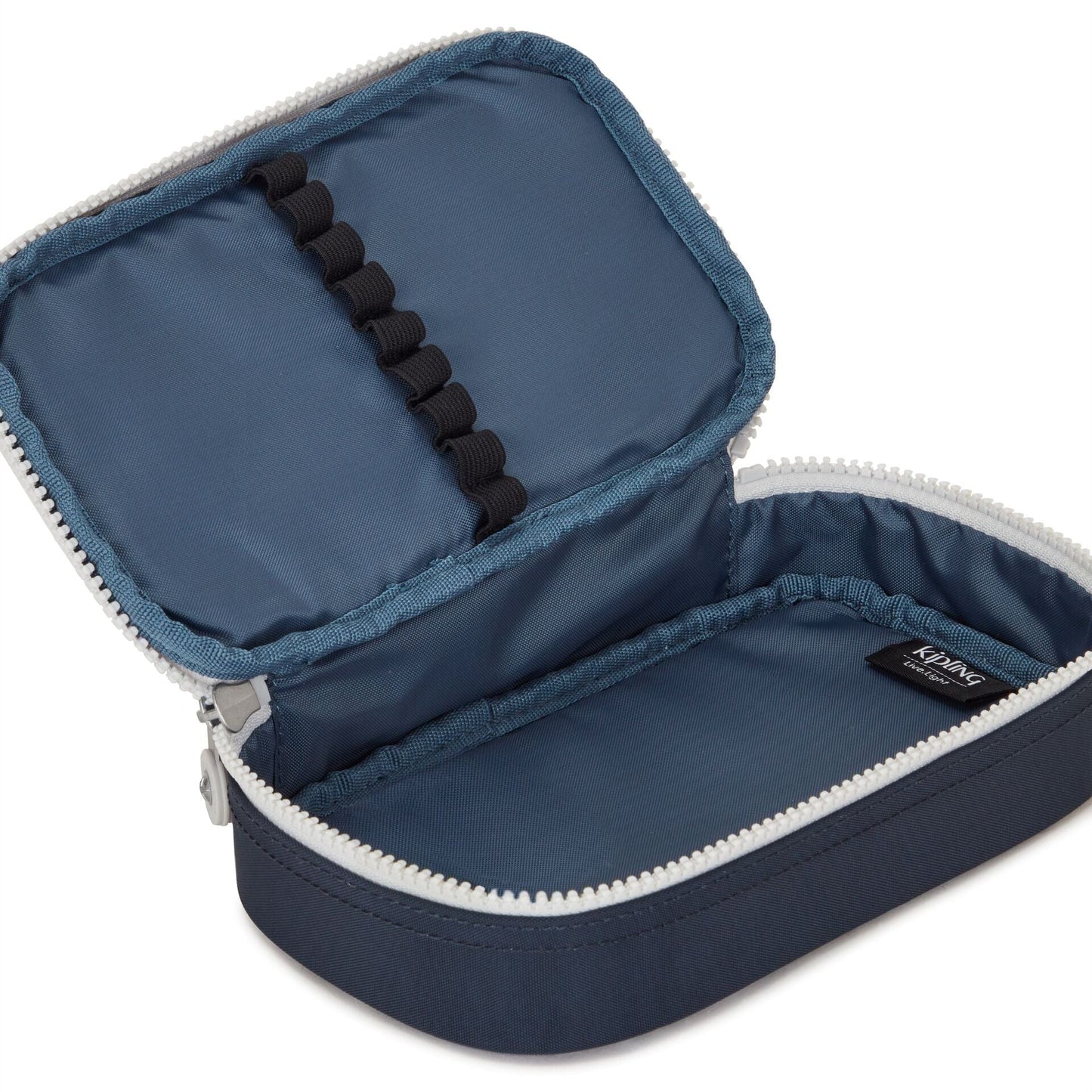 Kipling-50 Pens-Medium Pencase Holds Up To 50 Pens-True Blue Grey-10999-U84