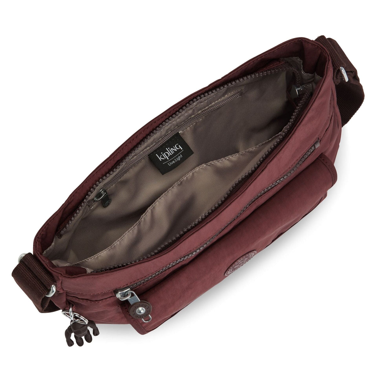 KIPLING-Syro-Medium crossbody-Mahogany-13163-V50