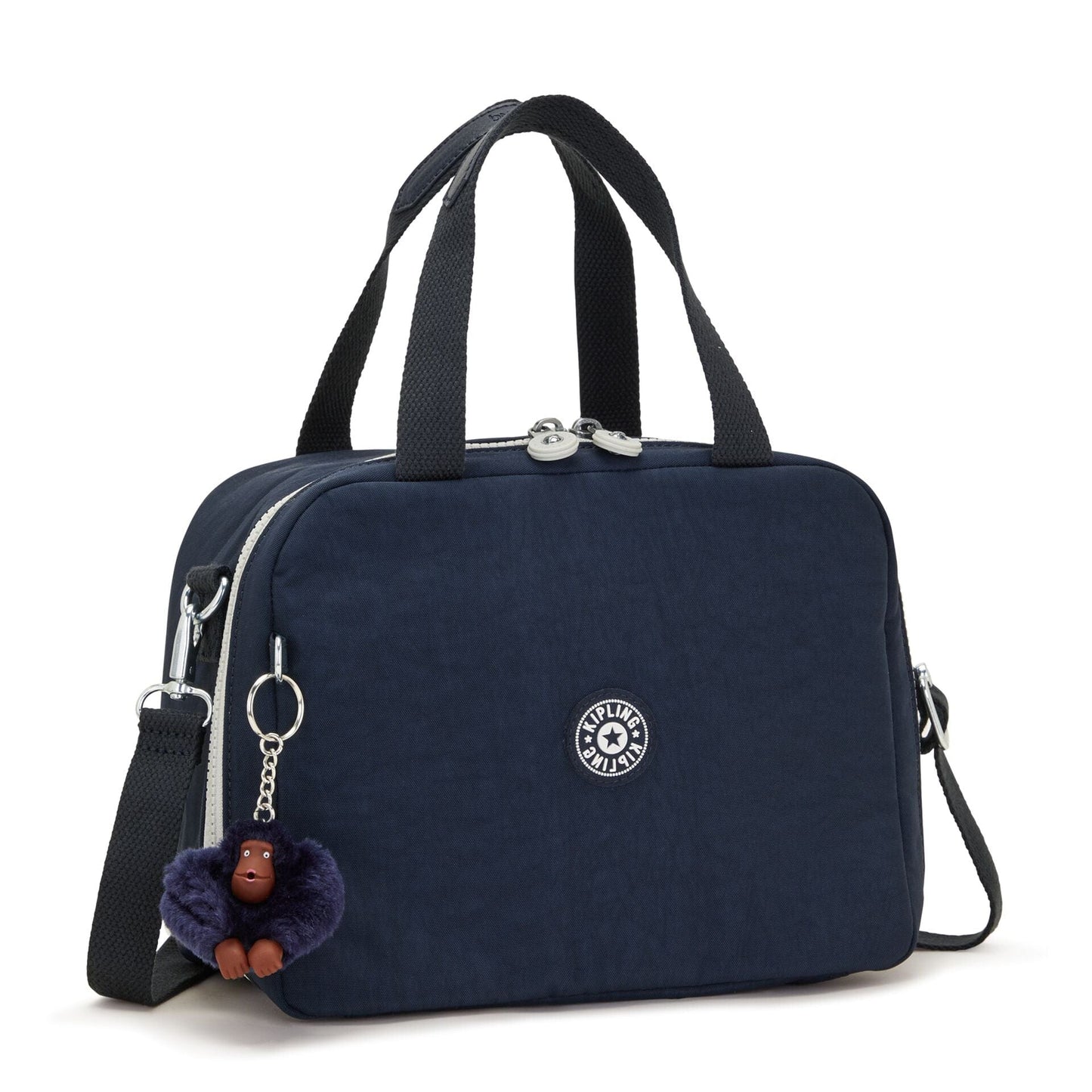 Kipling-Miyo-Insulated Medium Lunch Bag With Trolley Sleeve-True Blue Grey-15381-U84