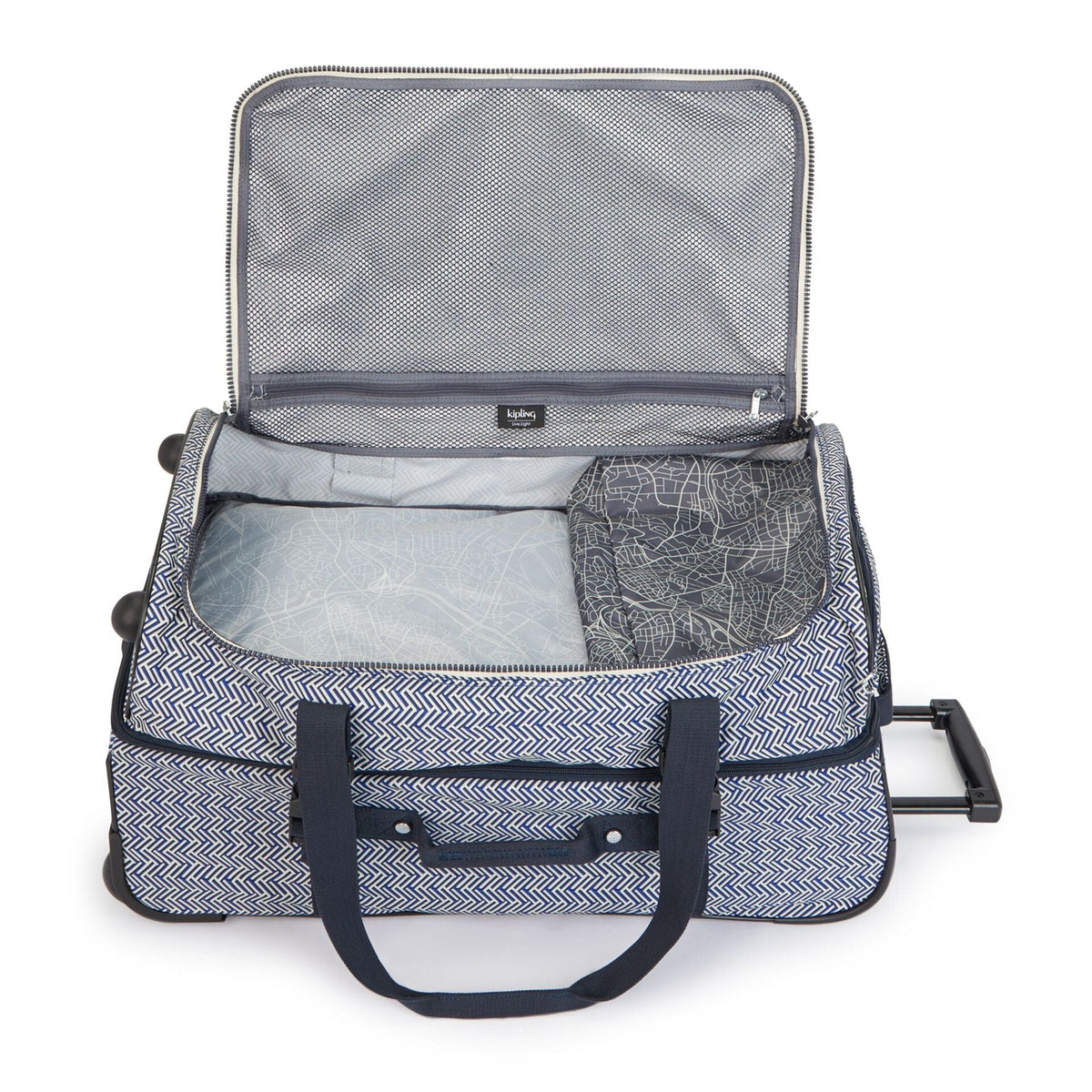 KIPLING-Teagan M-Medium wheeled Luggage-Urban Chevron-I1210-V44