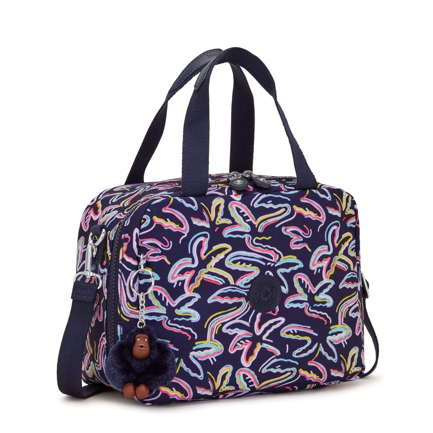 Kipling-Miyo-Insulated Medium Lunch Bag With Trolley Sleeve-Palm Fiesta Print-I2989-3Mc