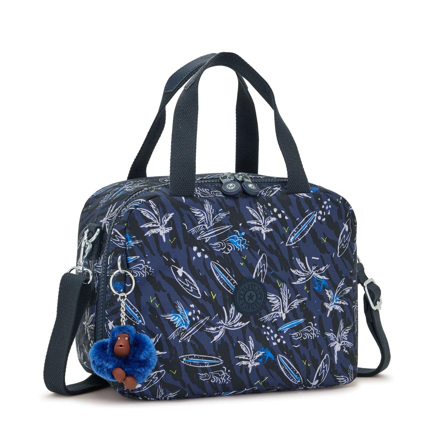 Kipling-Miyo-Insulated Medium Lunch Bag With Trolley Sleeve-Surf Sea Print-I2989-Y70