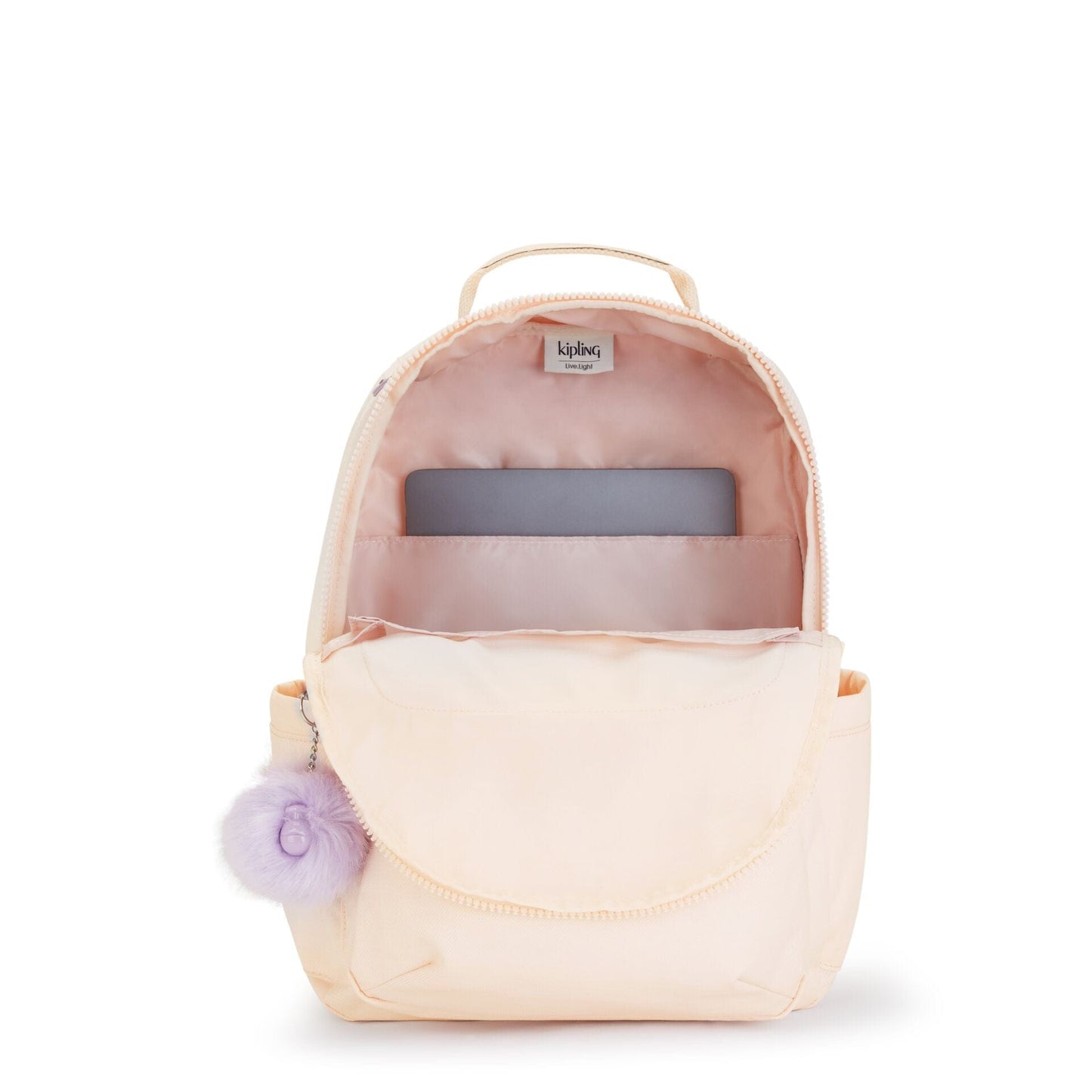 Kipling-Seoul-Large Backpack With Padded Laptop Compartment-Tender Blossom-I3040-Sg1