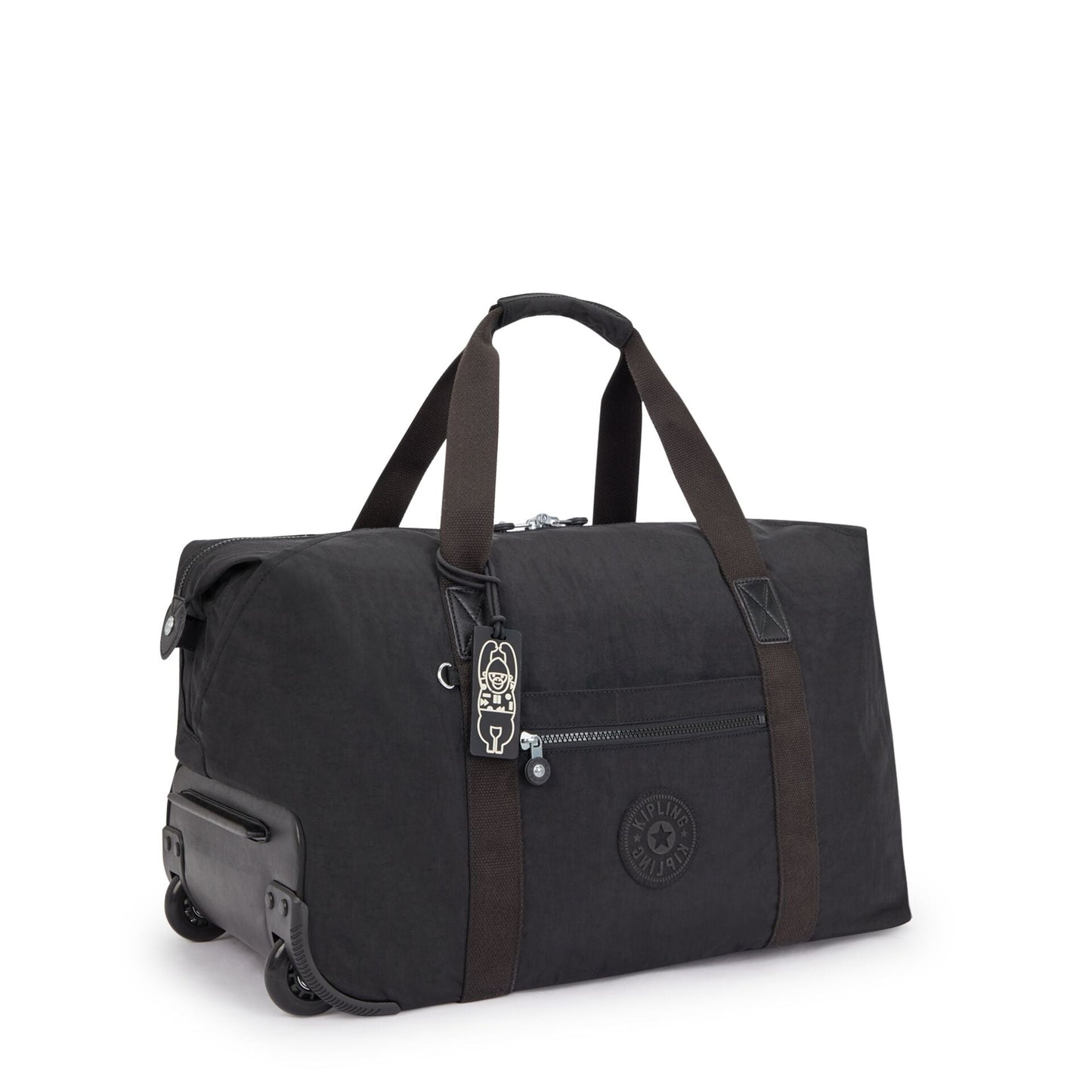 KIPLING-Art On Wheels M-Medium wheeled carry-on-Black Noir-I3131-P39