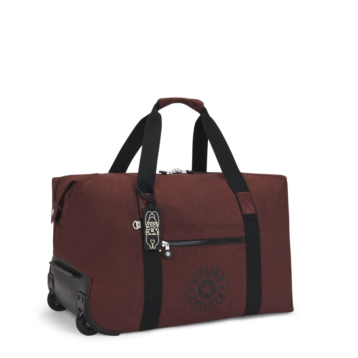 KIPLING-Art On Wheels M-Medium wheeled carry-on-Mahogany C-I3131-PP5