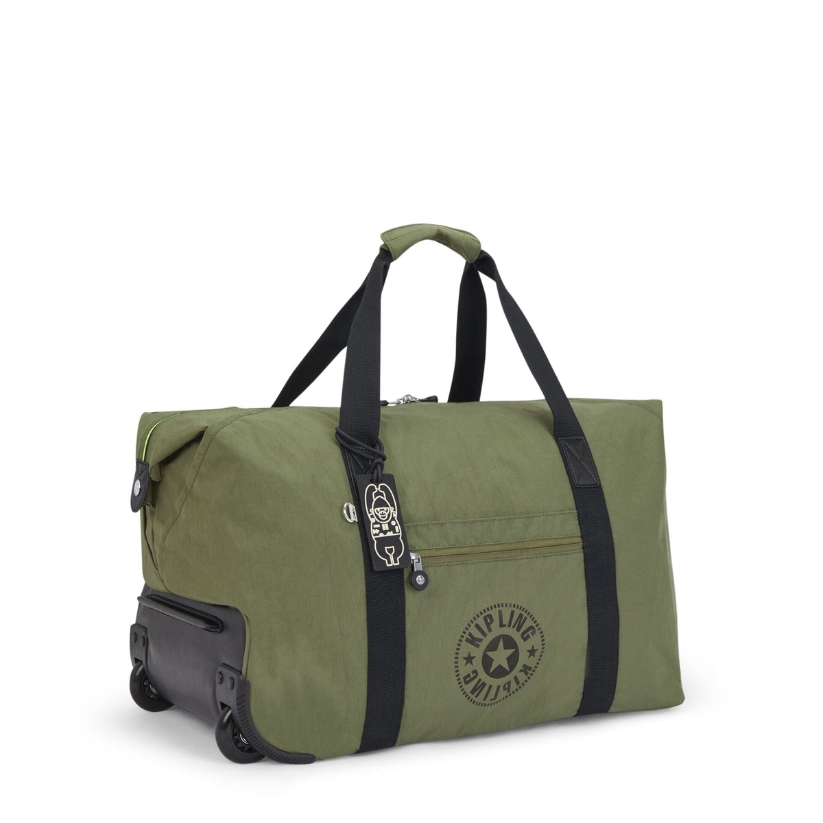 KIPLING-Art On Wheels M-Medium wheeled carry-on-Strong Moss C-I3131-R75
