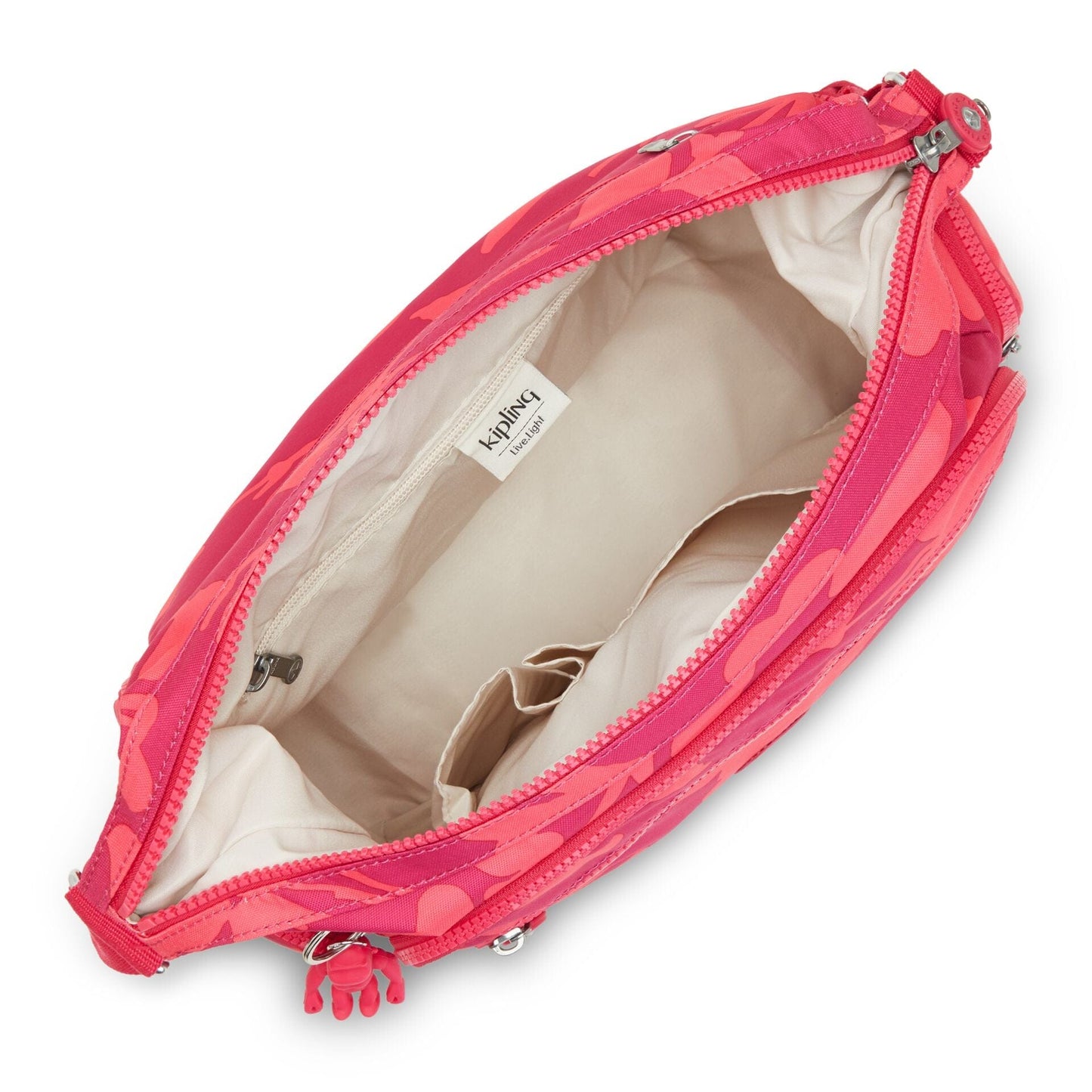 KIPLING-Gabbie-Medium crossbody-Coral Print-I3186-T44