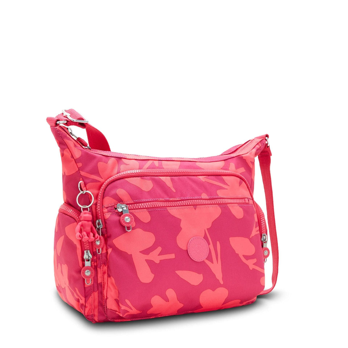 KIPLING-Gabbie-Medium crossbody-Coral Print-I3186-T44