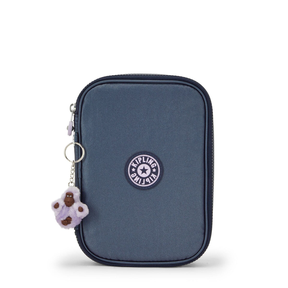 KIPLING-100 Pens-Large pencase holds up to 100 pens-Admiral Bl Metallic-I3624-7SP