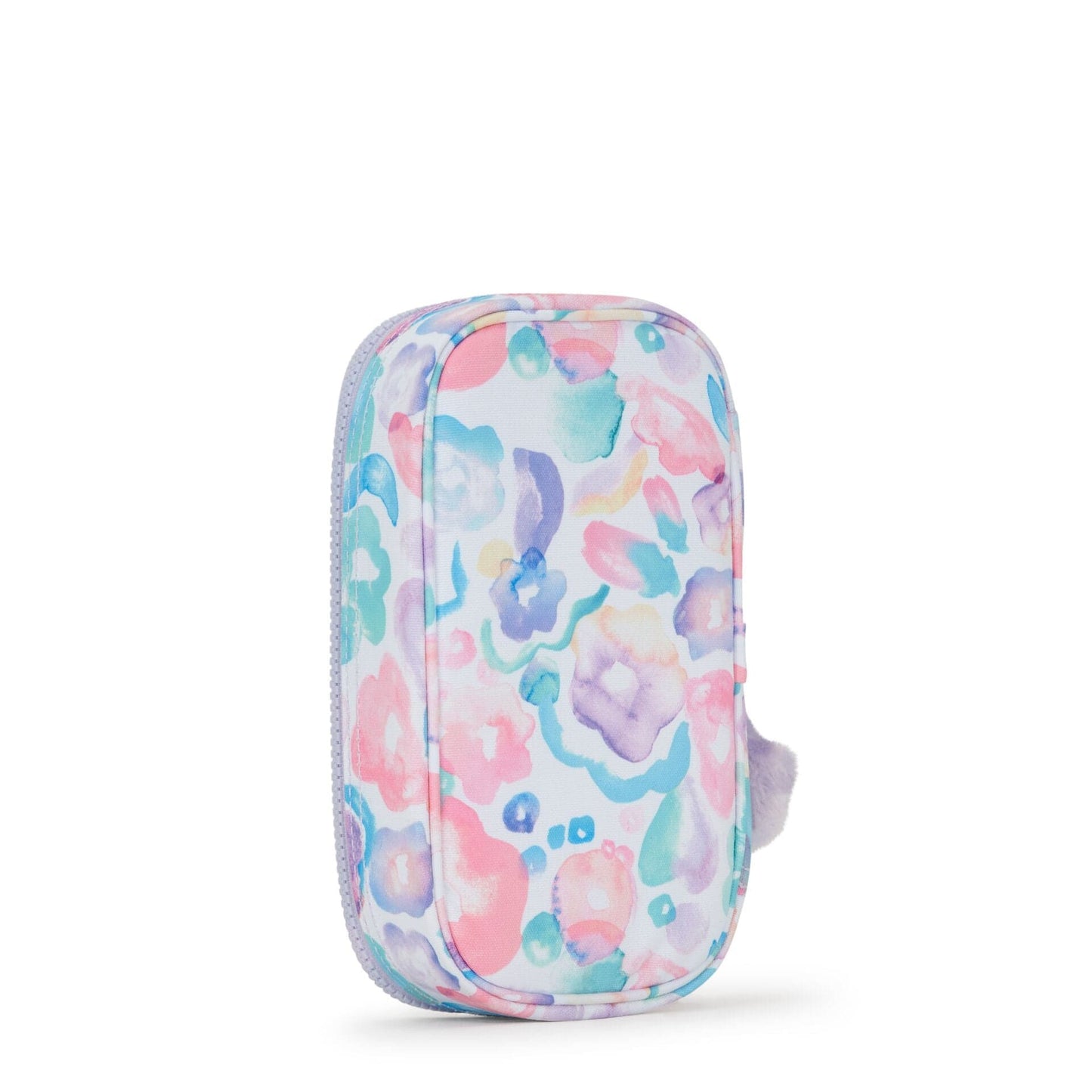 Kipling-50 Pens-Medium Pencase Holds Up To 50 Pens-Aqua Flowers-I3707-2Fw