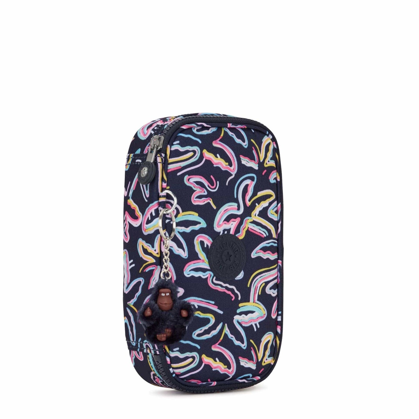 Kipling-50 Pens-Medium Pencase Holds Up To 50 Pens-Palm Fiesta Print-I3707-3Mc