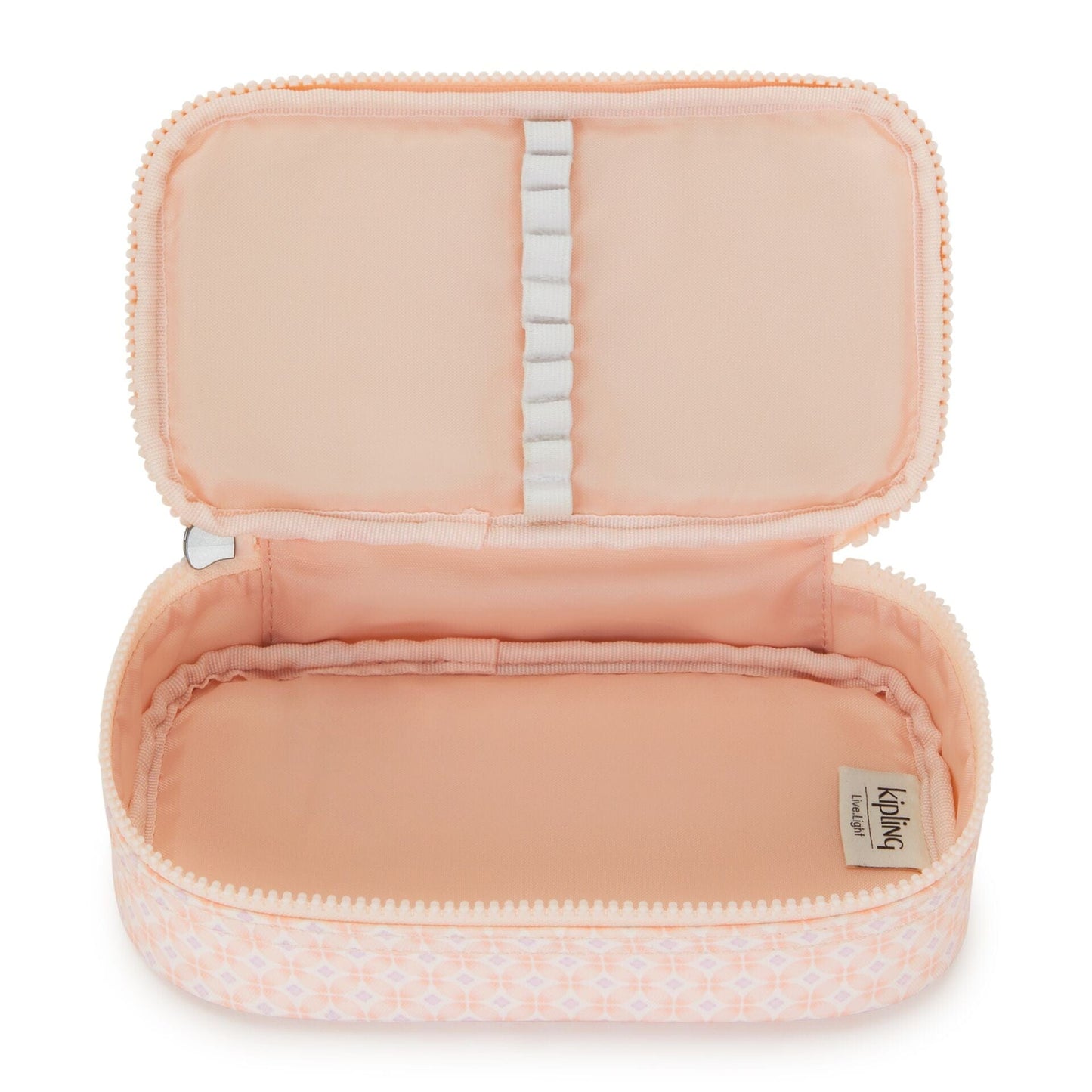Kipling-50 Pens-Medium Pencase Holds Up To 50 Pens-Girly Tile Prt-I3707-5Eh