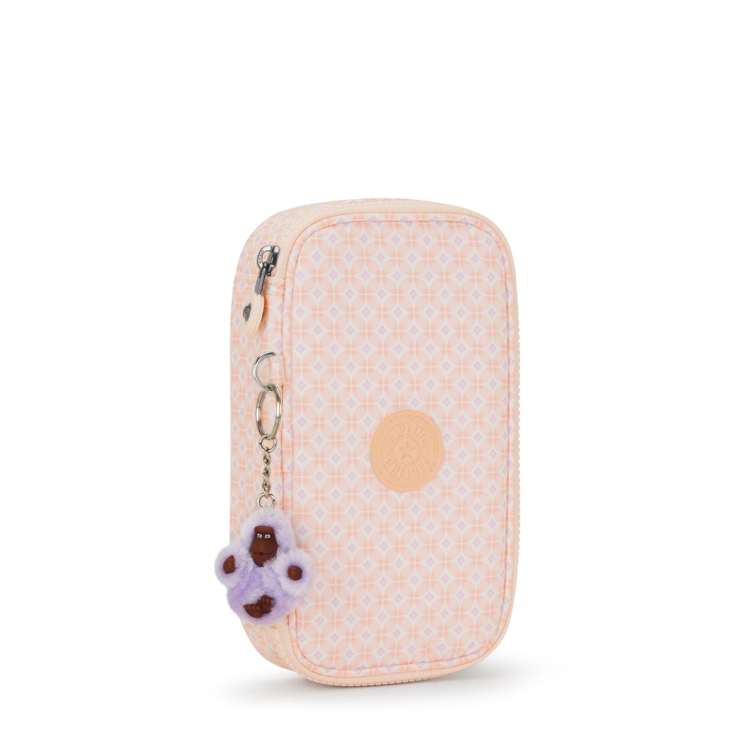 Kipling-50 Pens-Medium Pencase Holds Up To 50 Pens-Girly Tile Prt-I3707-5Eh
