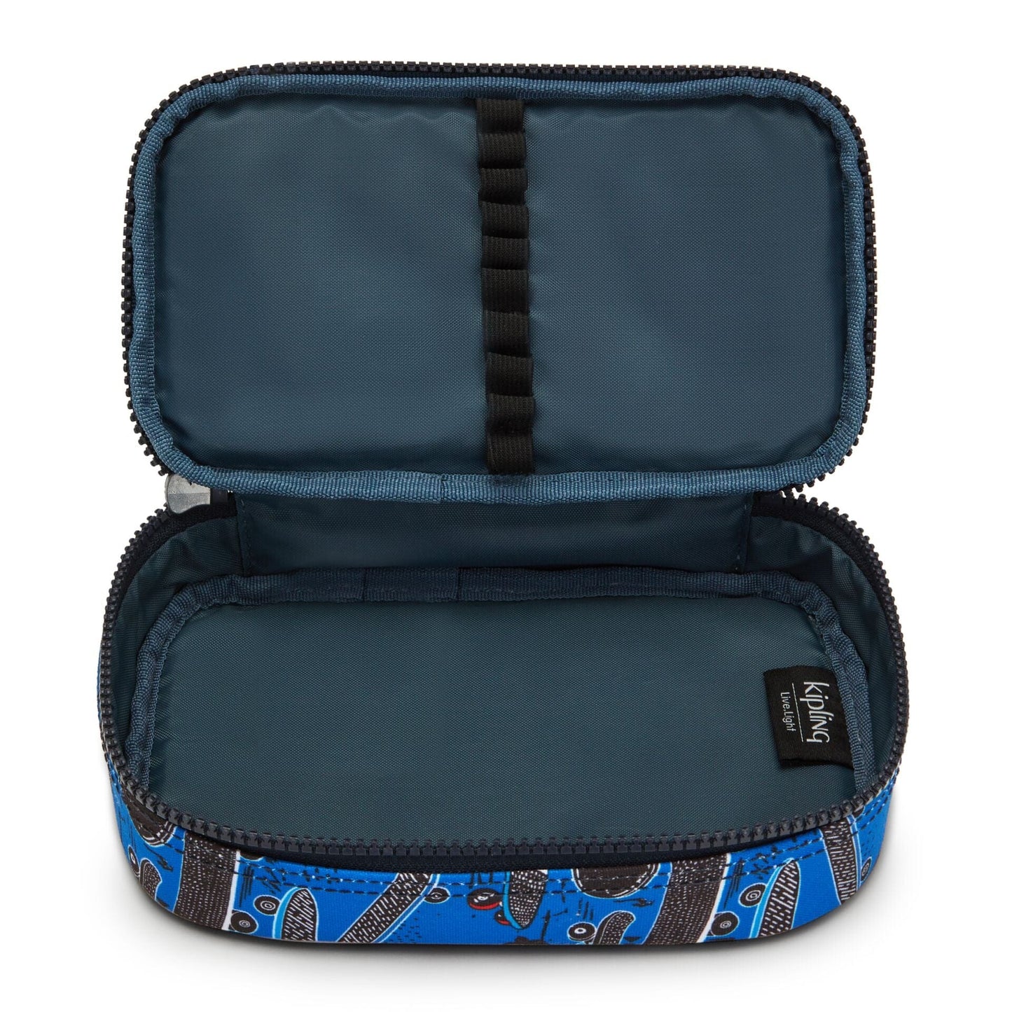 KIPLING-50 Pens-Medium pencase-New Scate Prt S-I3707-Y35