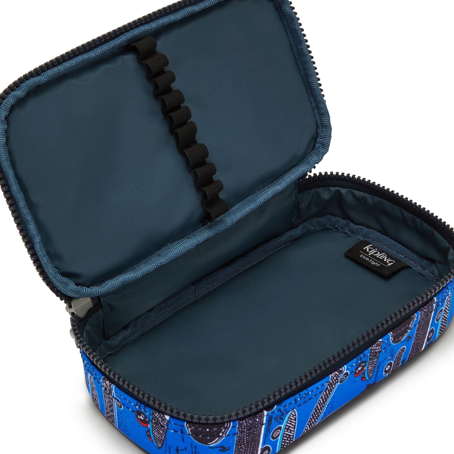 KIPLING-50 Pens-Medium pencase-New Scate Prt S-I3707-Y35
