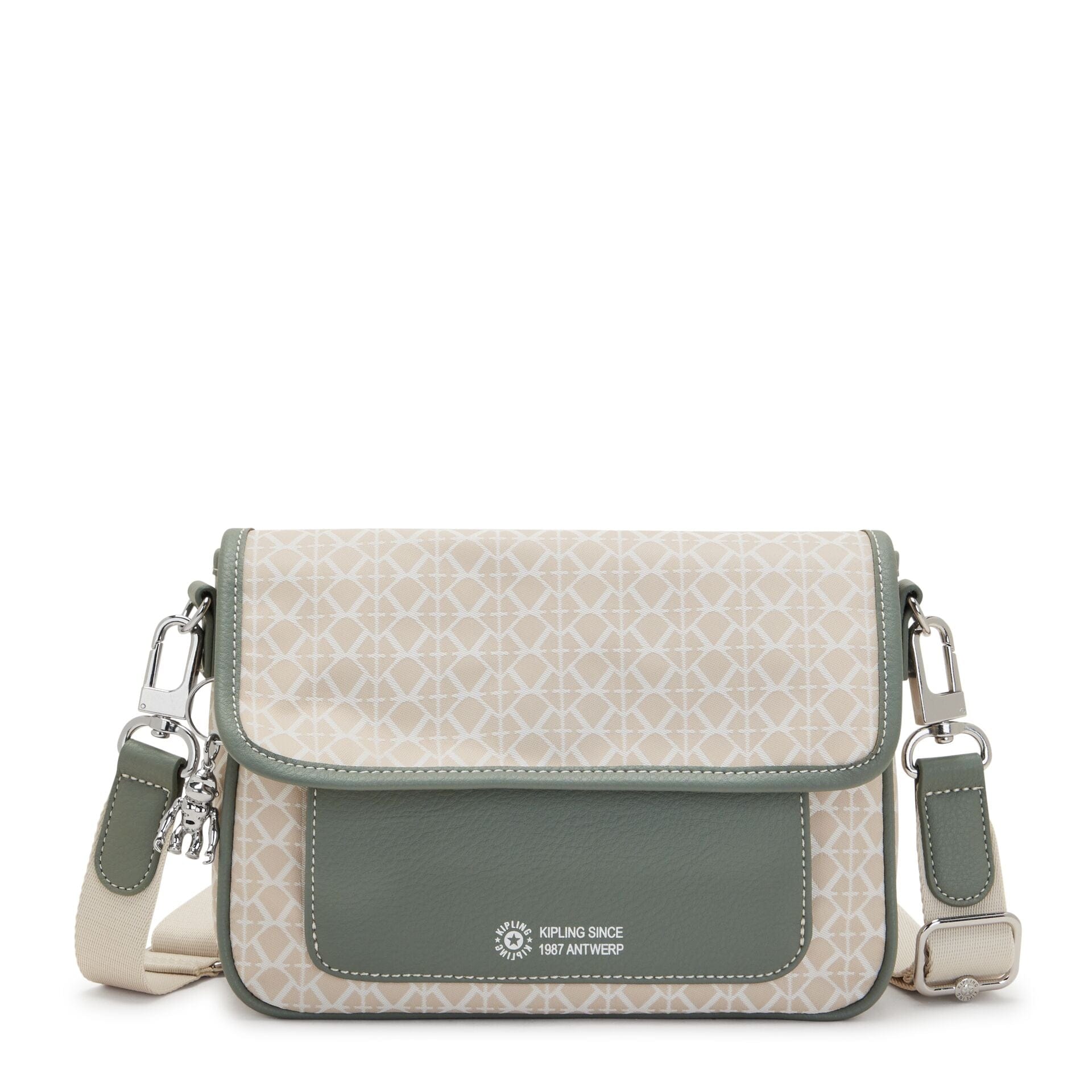 KIPLING-Inaki-Medium crossbody (with removable shoulderstrap)-Signature Bge C-I3782-S4B