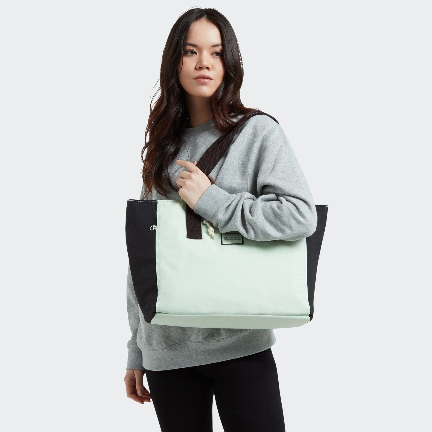 KIPLING Medium Tote Female Airy Green Bl Jodi M