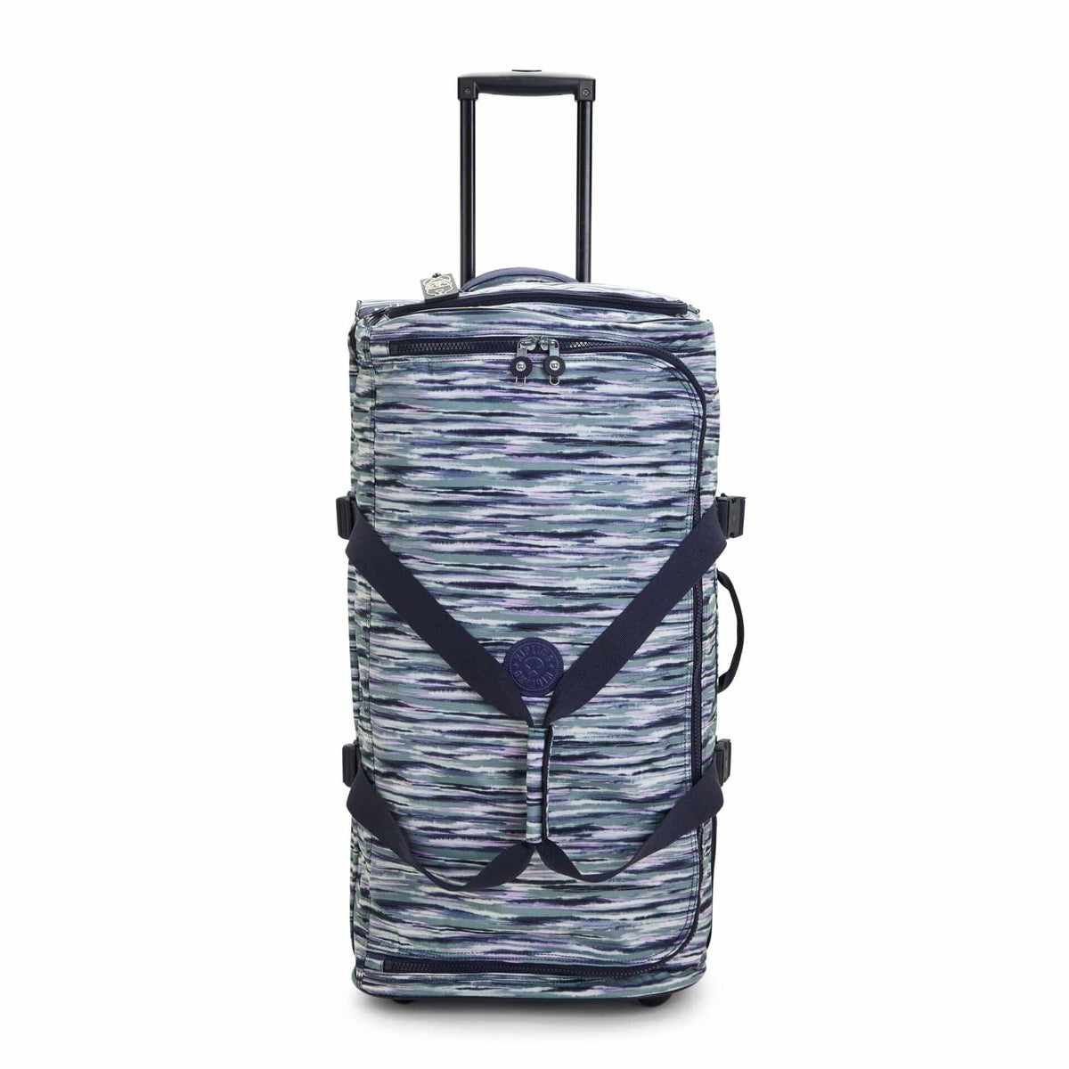 KIPLING-Teagan L-Large wheeled duffle-Brush Stripes-I4038-W66