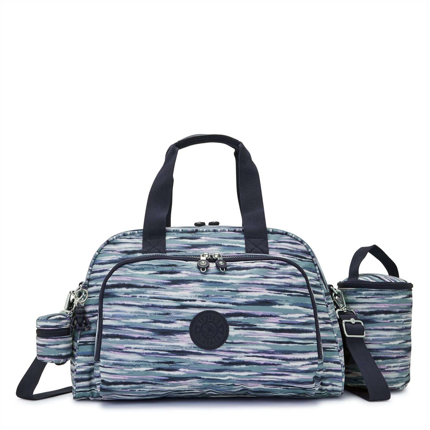 KIPLING-Camama-Large babybag (with changing mat)-Brush Stripes-I4068-W66
