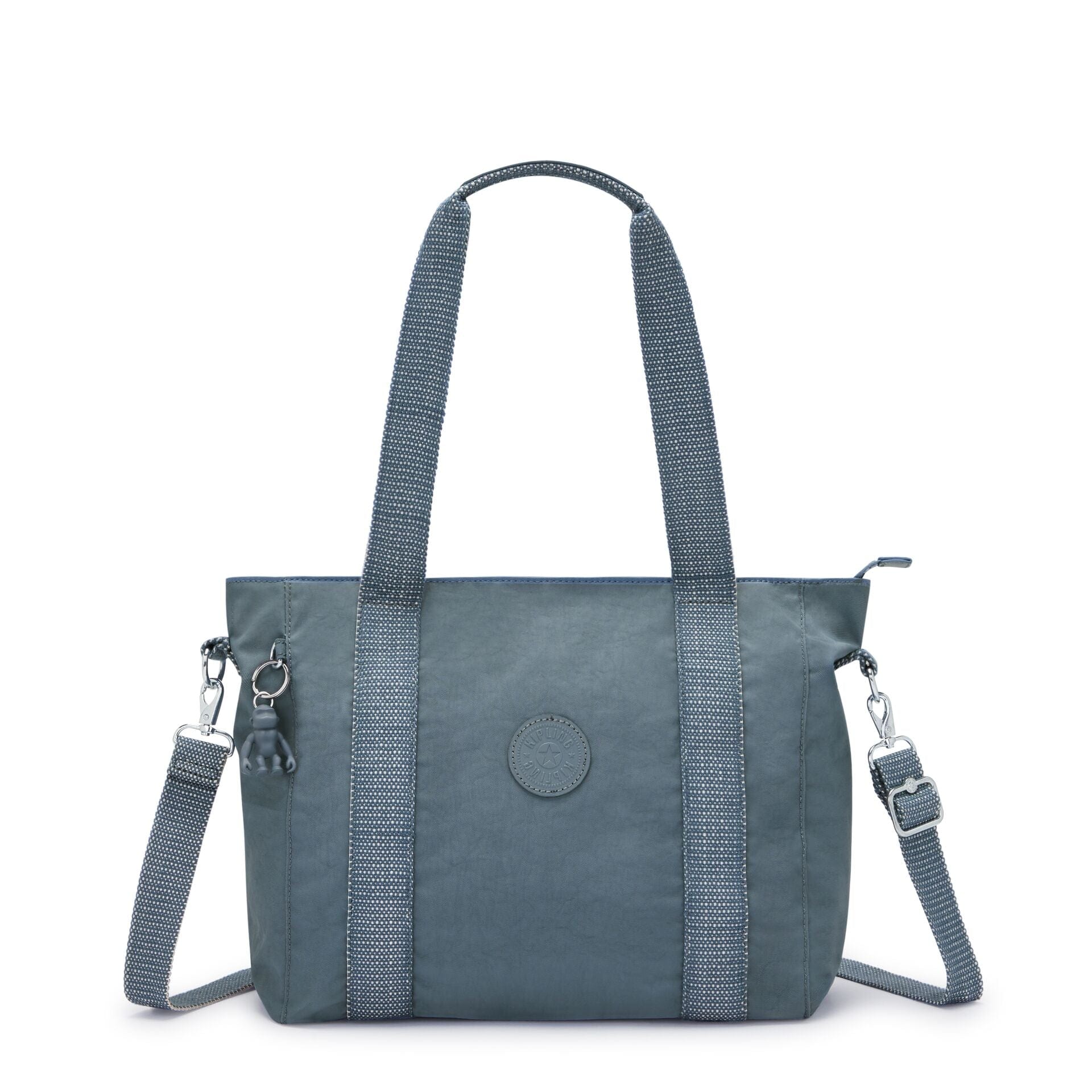 KIPLING-Asseni S-Small tote (with removable shoulderstrap)-Brush Blue-I4400-V35