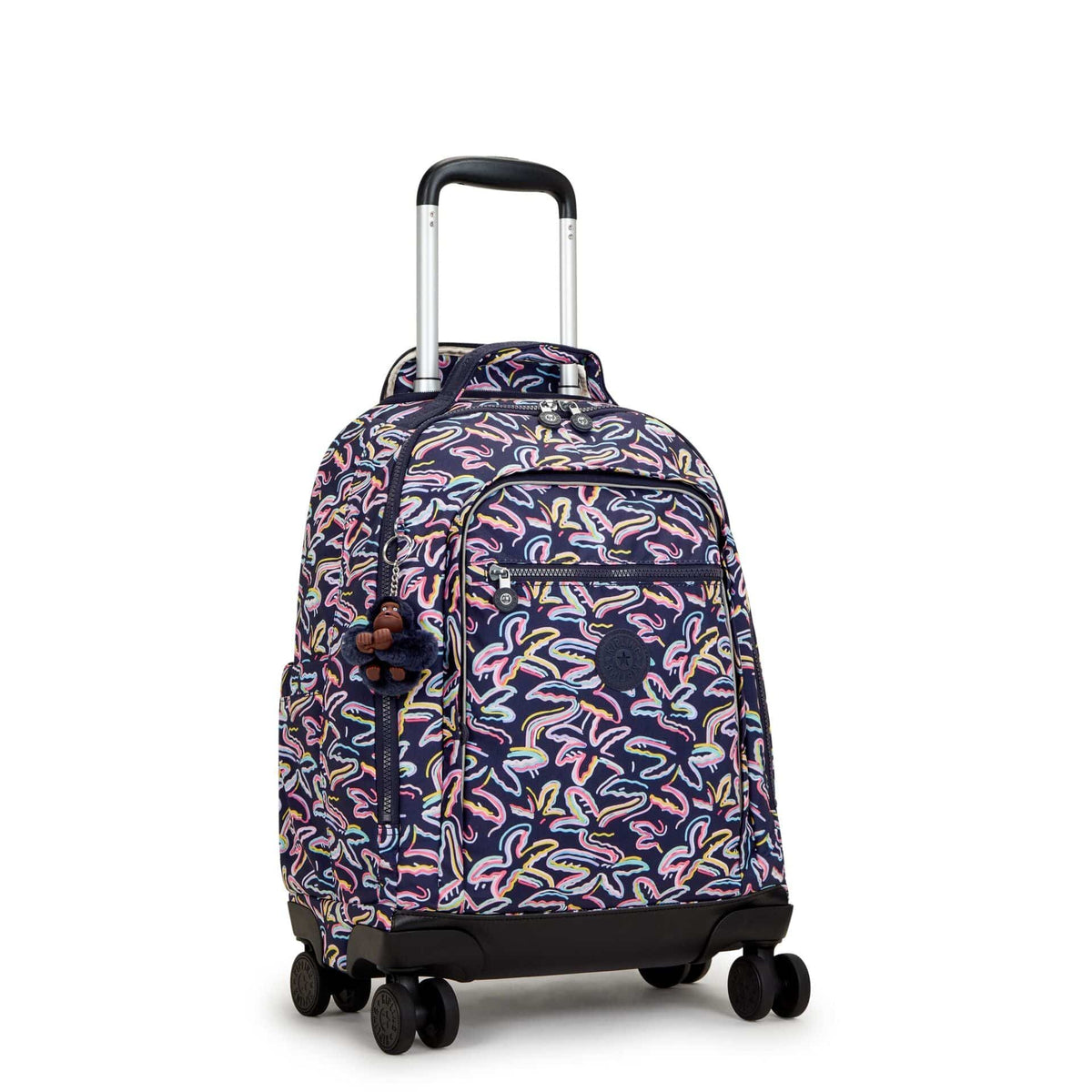 Kipling-New Zea-Large Wheeled Backpack (With Laptop Protection)-Palm Fiesta Print-I4674-3Mc