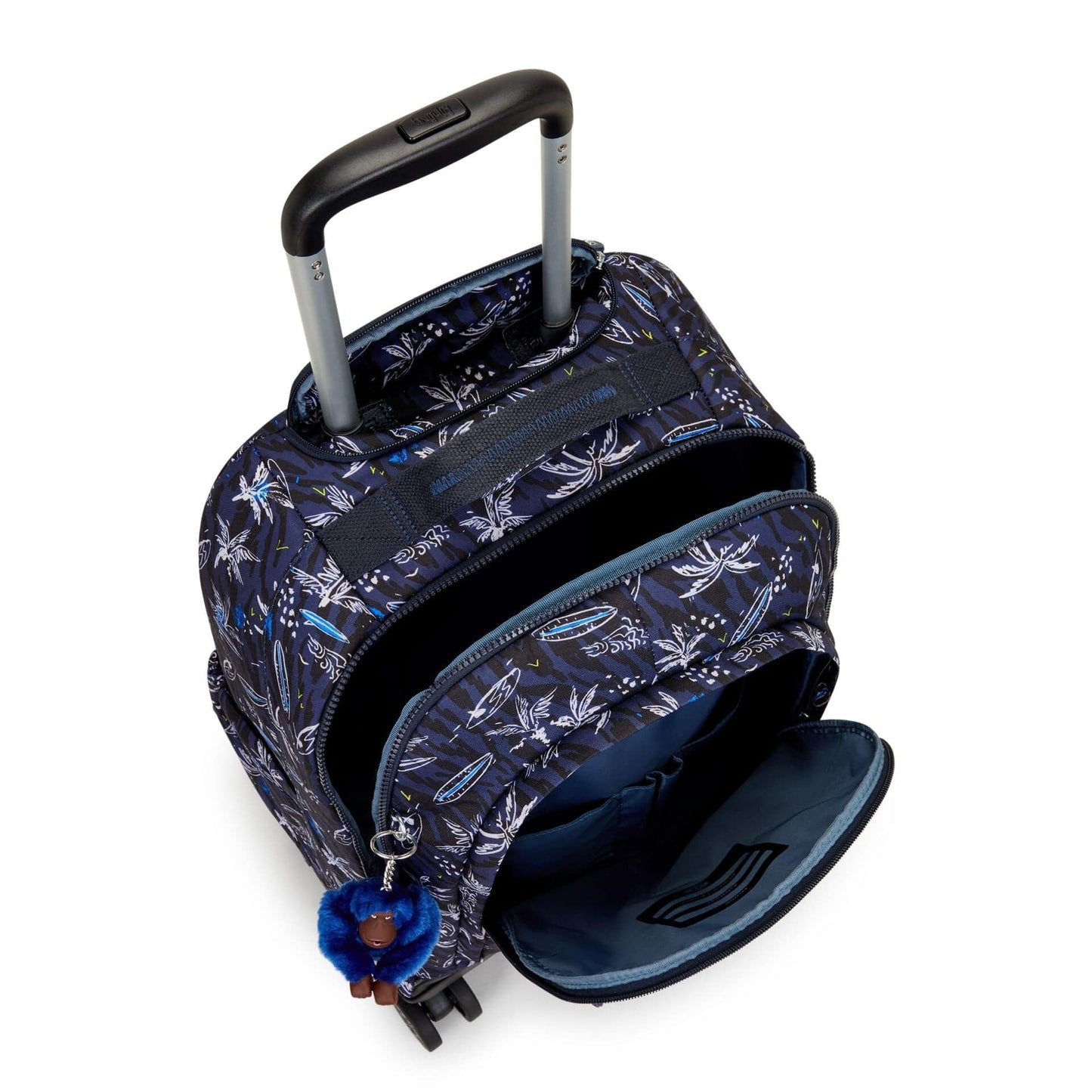 Kipling-New Zea-Large Wheeled Backpack (With Laptop Protection)-Surf Sea Print-I4674-Y70
