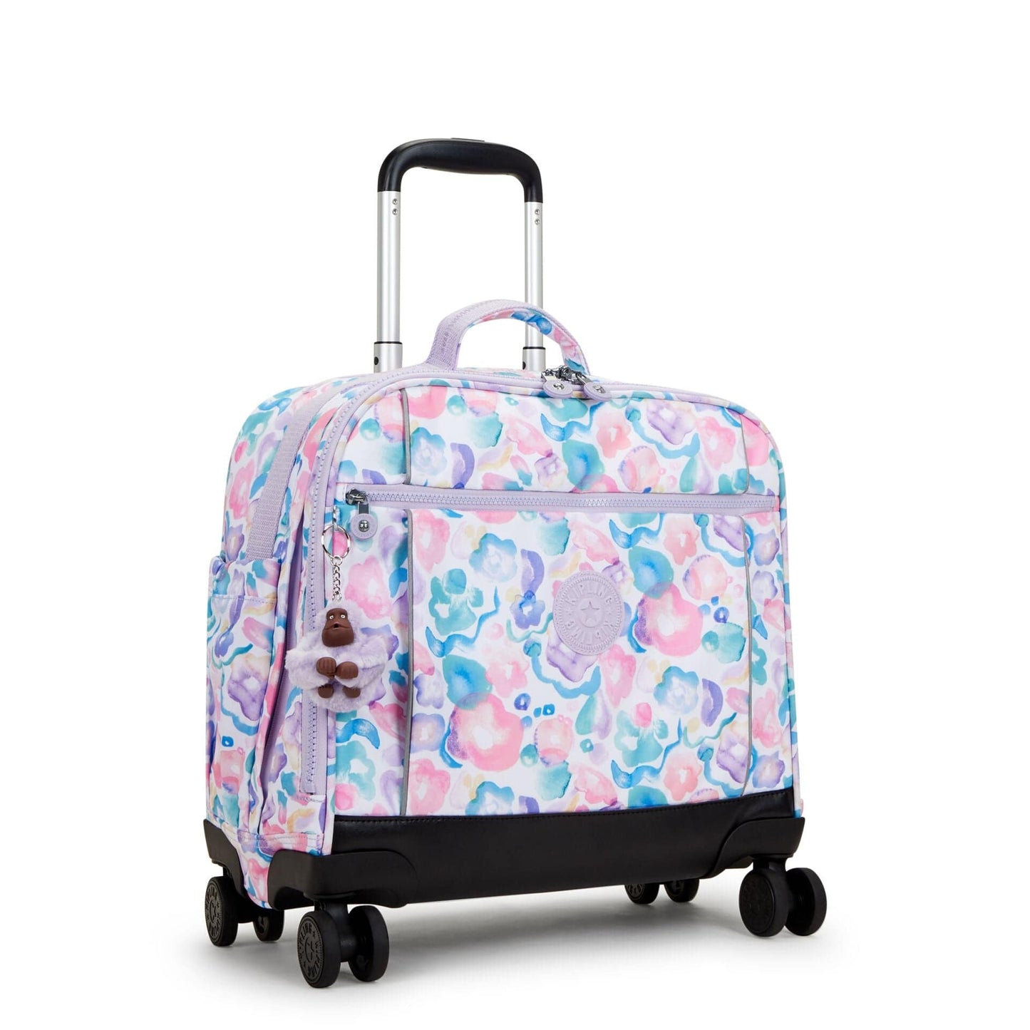 Kipling-New Storia-Large Wheeled Bag-Aqua Flowers-I4847-2Fw