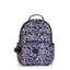 Kipling-Seoul-Large Backpack With Padded Laptop Compartment-Palm Fiesta Print-I4851-3Mc