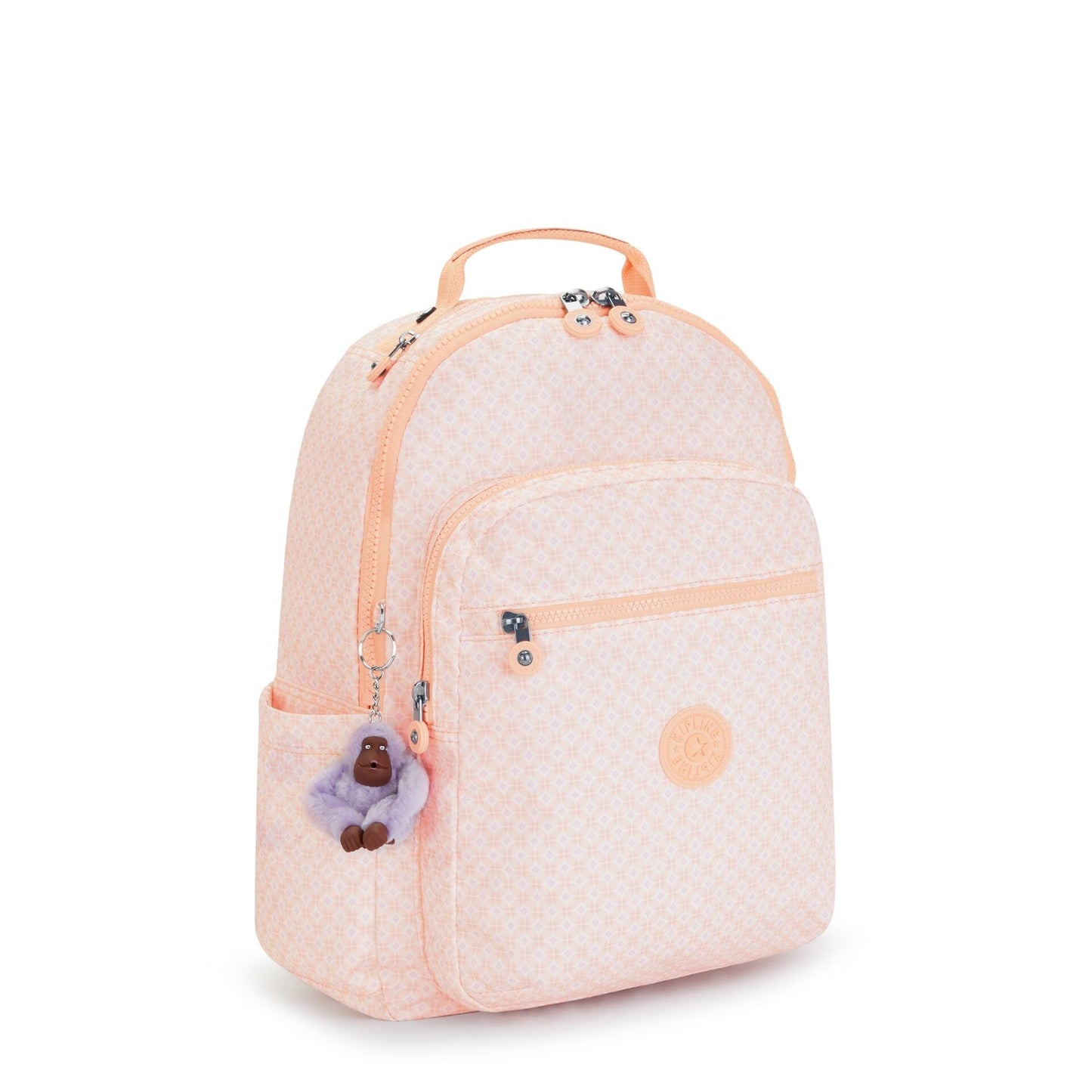Kipling-Seoul-Large Backpack With Padded Laptop Compartment-Girly Tile Prt-I4851-5Eh