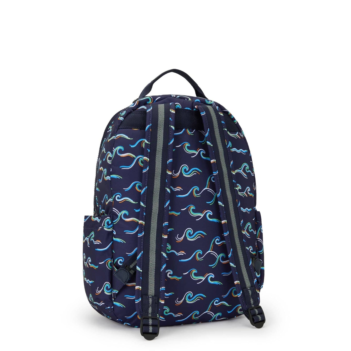 Kipling-Seoul-Large Backpack With Padded Laptop Compartment-Fun Ocean Print-I4851-W92