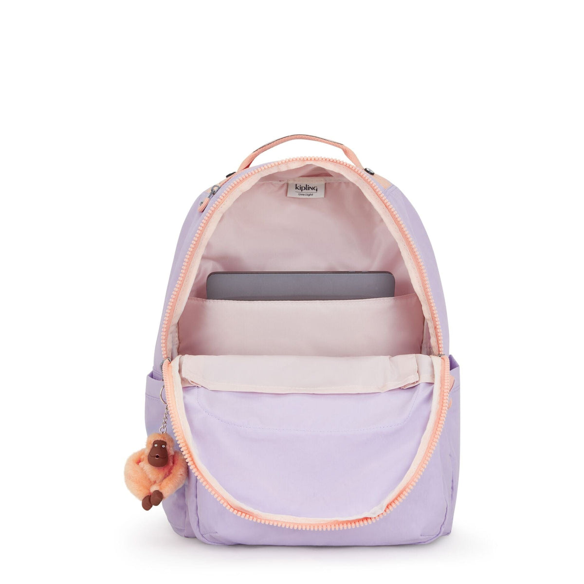 Kipling-Seoul-Large Backpack With Padded Laptop Compartment-Endless Lila Combo-I5140-1Pu