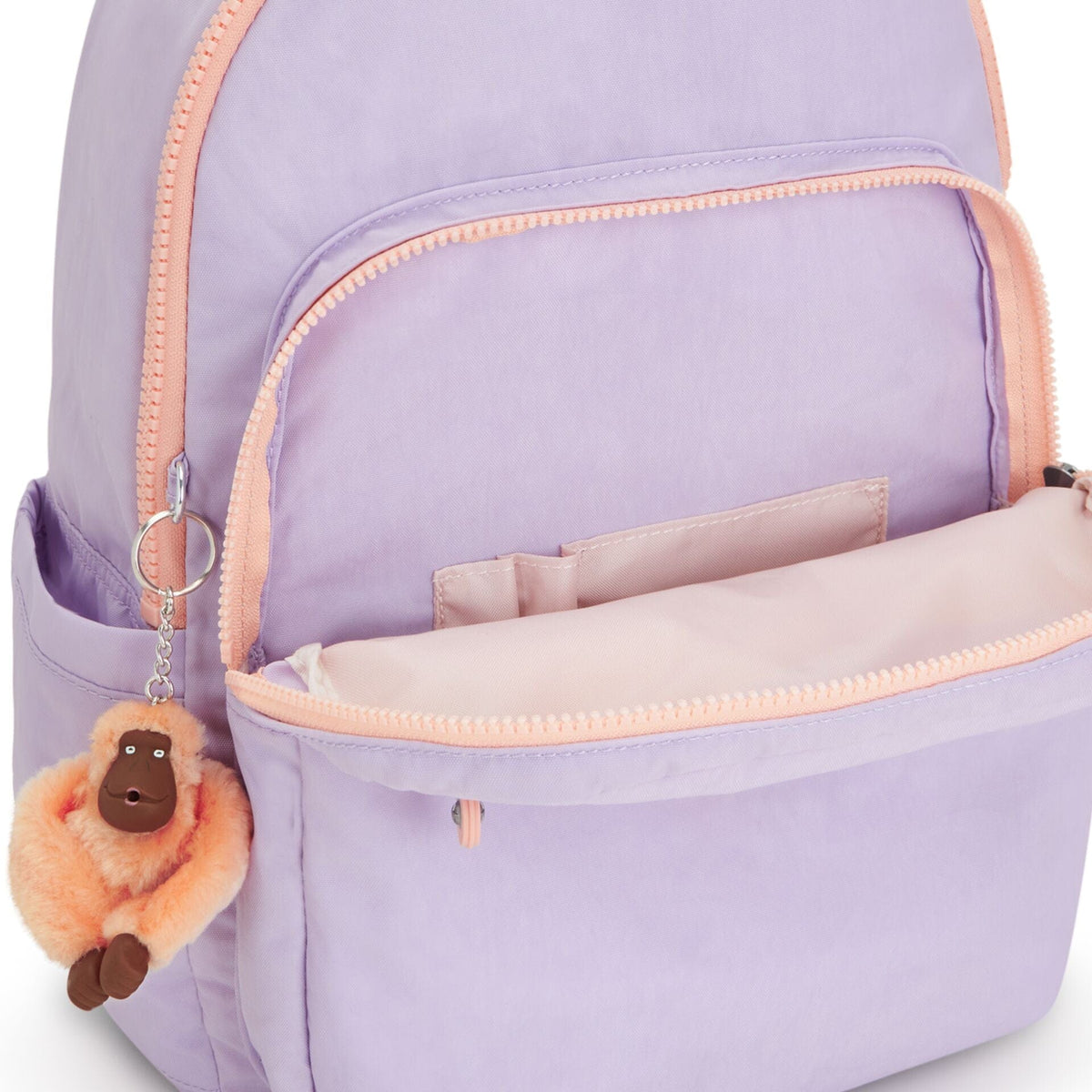 Kipling-Seoul-Large Backpack With Padded Laptop Compartment-Endless Lila Combo-I5140-1Pu