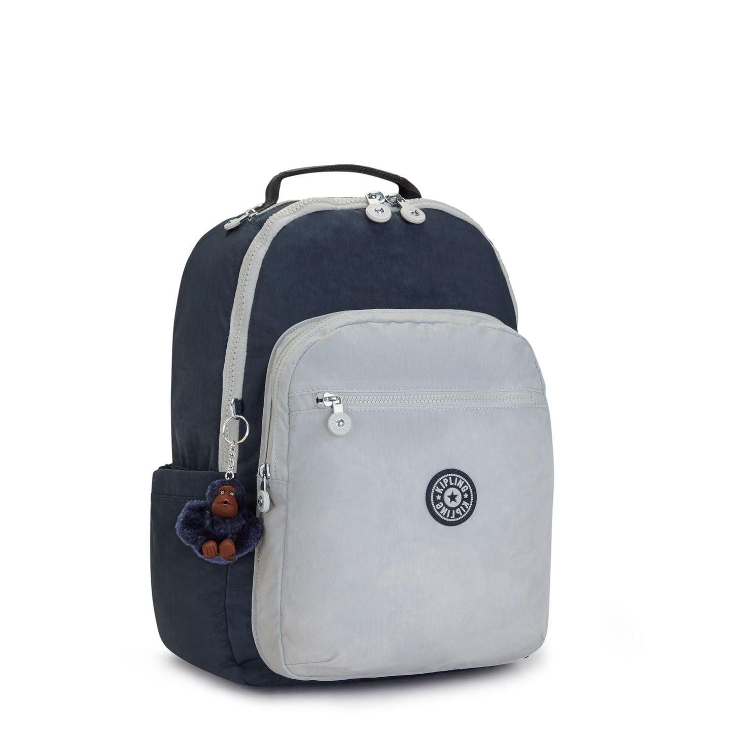 Kipling-Seoul-Large Backpack With Padded Laptop Compartment-True Blue Grey-I5140-U84