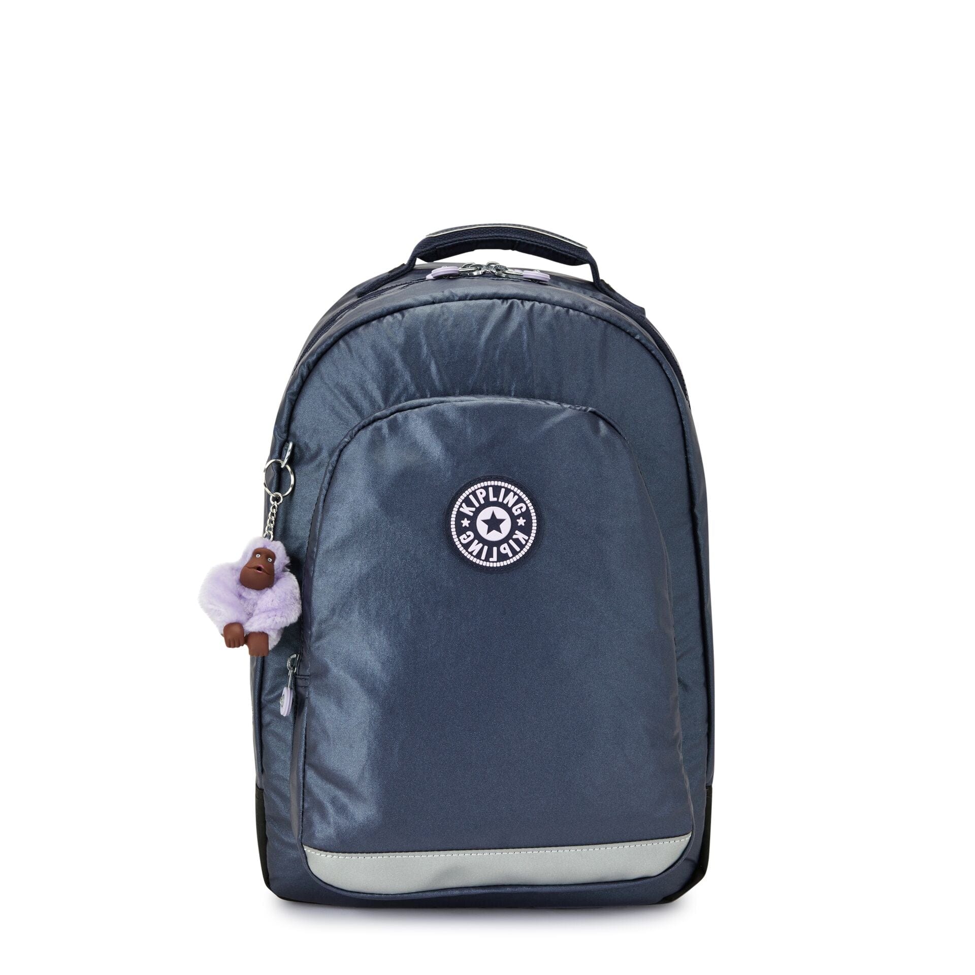 KIPLING-Class Room-Large backpack with laptop protection-Admiral Bl Metallic-I5213-7SP
