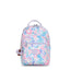 Kipling-Seoul S-Small Backpack With Tablet Compartment-Aqua Flowers-I5357-2Fw