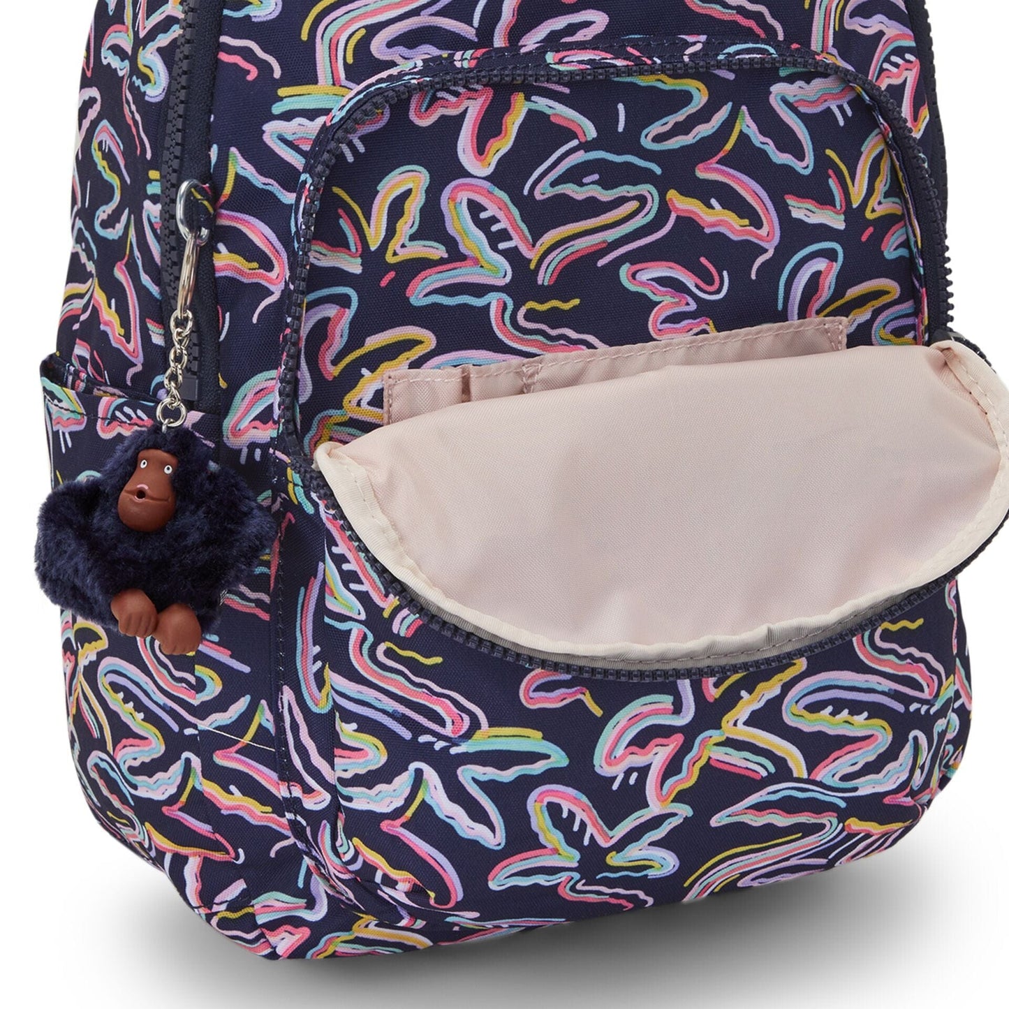 Kipling Seoul S Palm Fiesta Print Small Backpack C2I5357-3MC