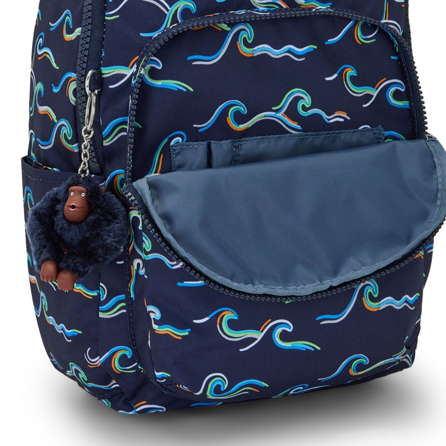 Kipling-Seoul S-Small Backpack With Tablet Compartment-Fun Ocean Print-I5357-W92