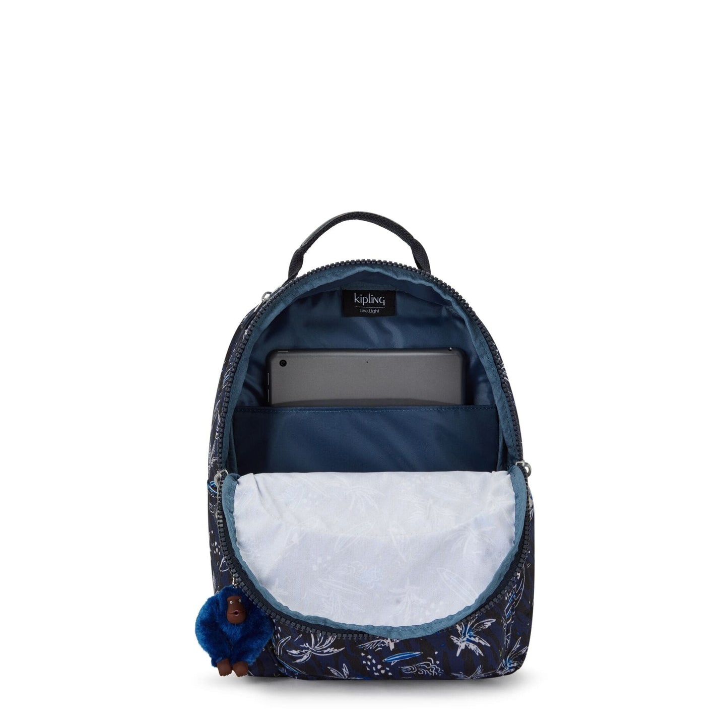 Kipling-Seoul S-Small Backpack With Tablet Compartment-Surf Sea Print-I5357-Y70