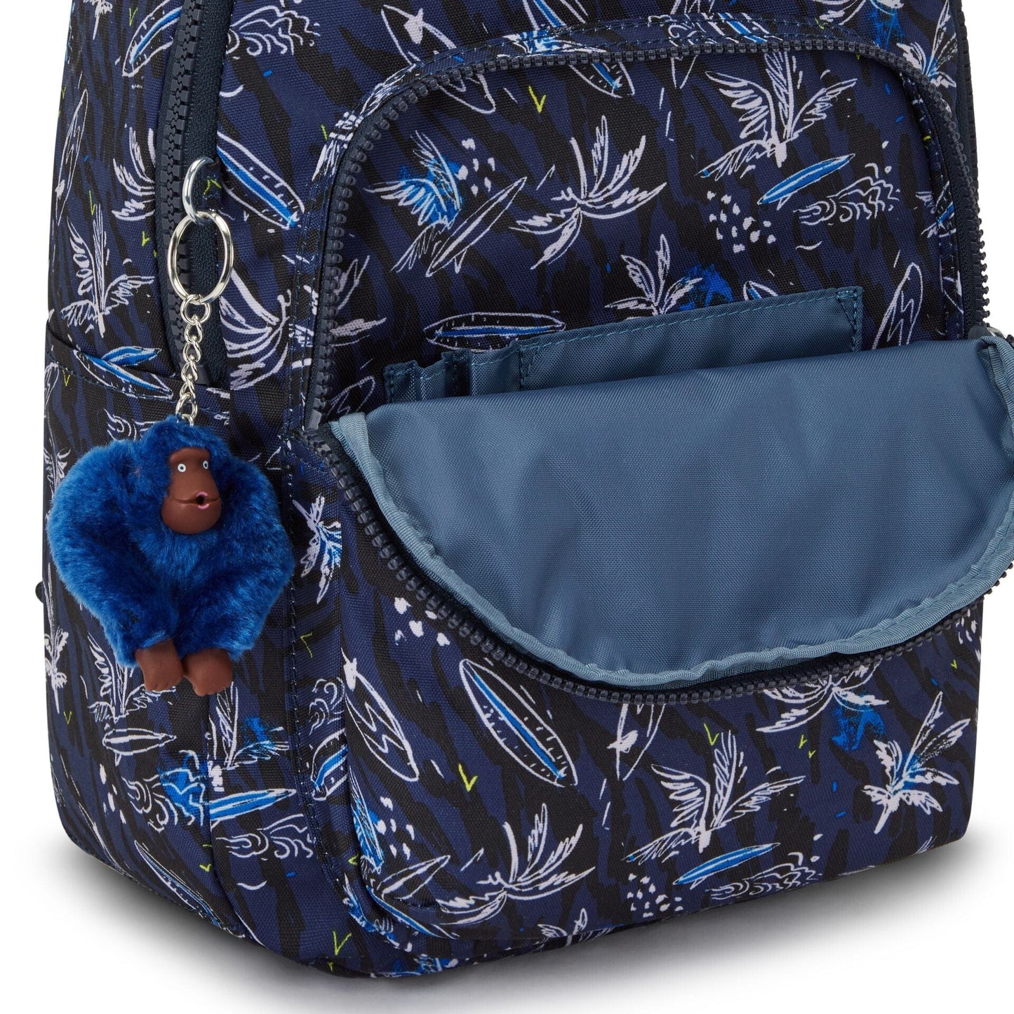 Kipling-Seoul S-Small Backpack With Tablet Compartment-Surf Sea Print-I5357-Y70