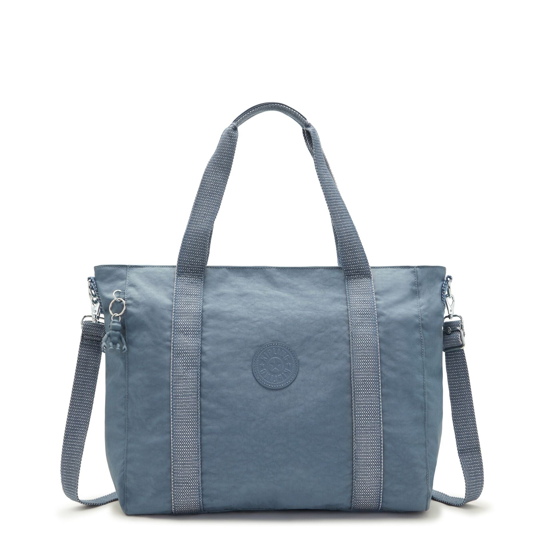 KIPLING-Asseni-Large Tote (with removable shoulderstrap)-Brush Blue-I5444-V35