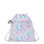 Kipling-Supertaboo-Medium Drawstring Bag-Aqua Flowers-I5637-2Fw
