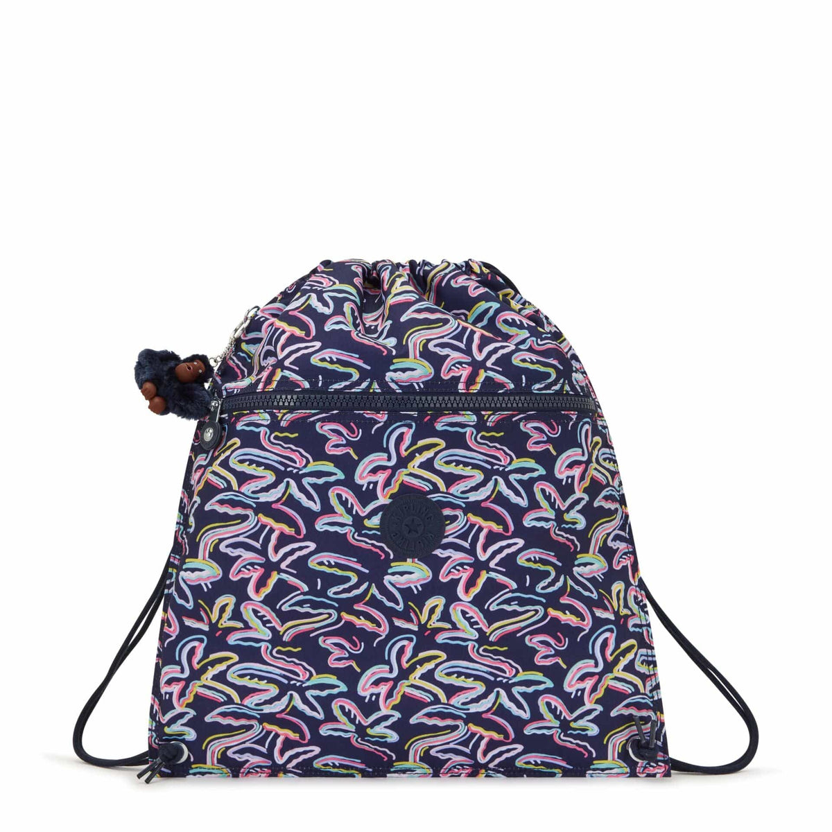 KIPLING-Supertaboo-Medium Drawstring Bag-Palm Fiesta Print-I5637-3MC